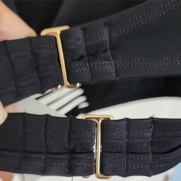 Victoria's Secret Bombshell Strappy Black Halter Swimsuit top - Picture 2 of 7